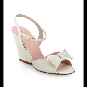 Kate Spade Imari Satin Bow Wedge Heel